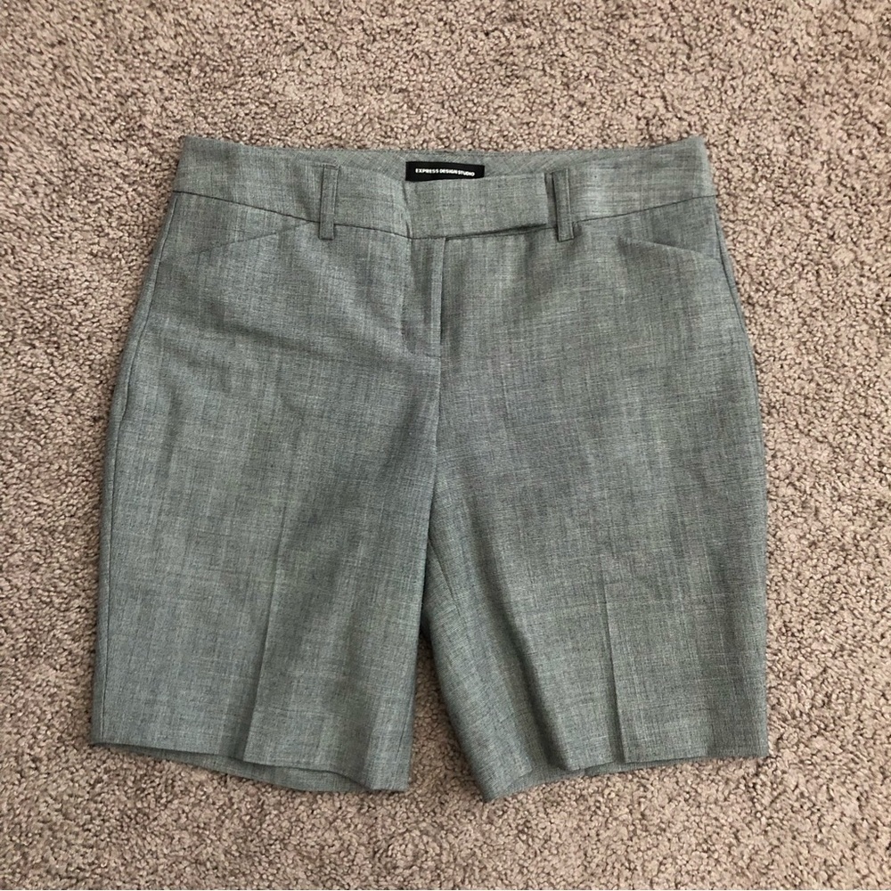Express Shorts Womens Size 2 Design Studio Editor Linen Blend
